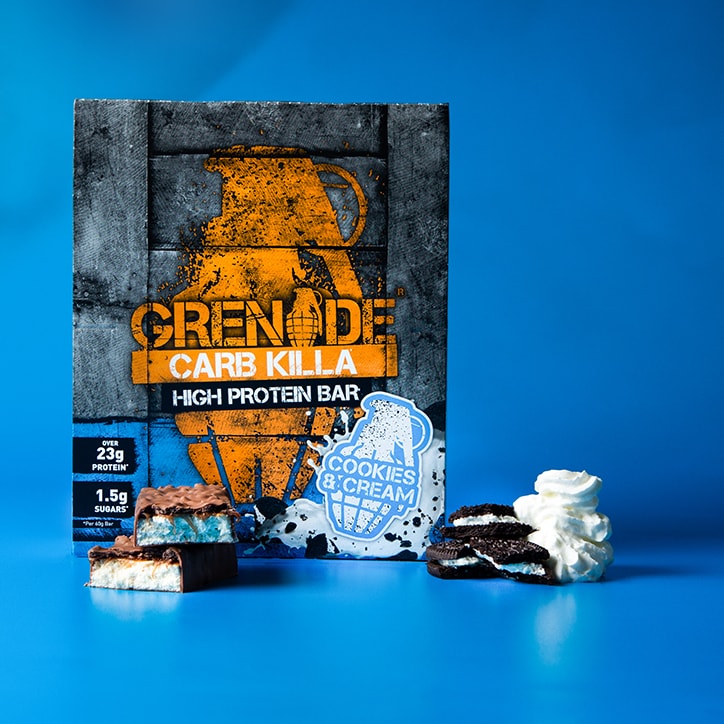 Grenade Carb Killa Cookies & Cream 12 x 60g Protein Bars Holland&Barrett   