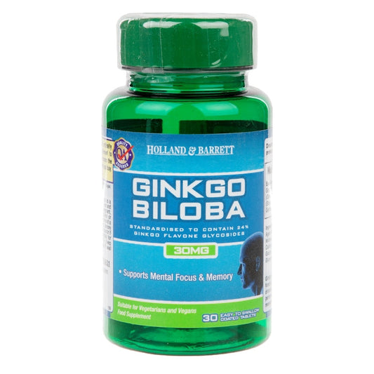 Holland & Barrett Ginkgo Biloba 30 Tablets 30mg Ginkgo Biloba Supplements Holland&Barrett   
