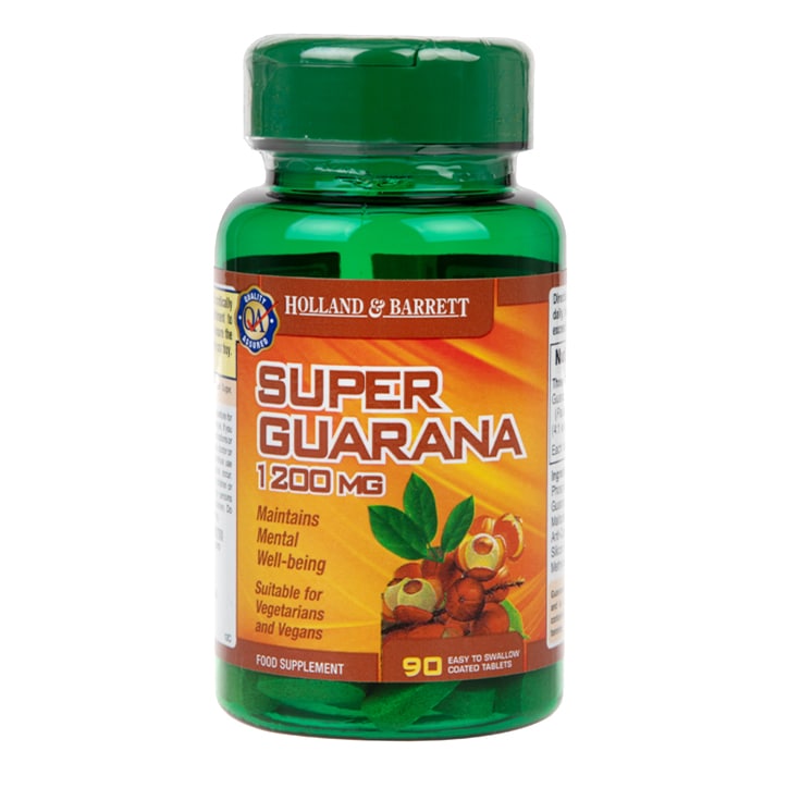 Holland & Barrett Super Guarana 90 Caplets 1200mg