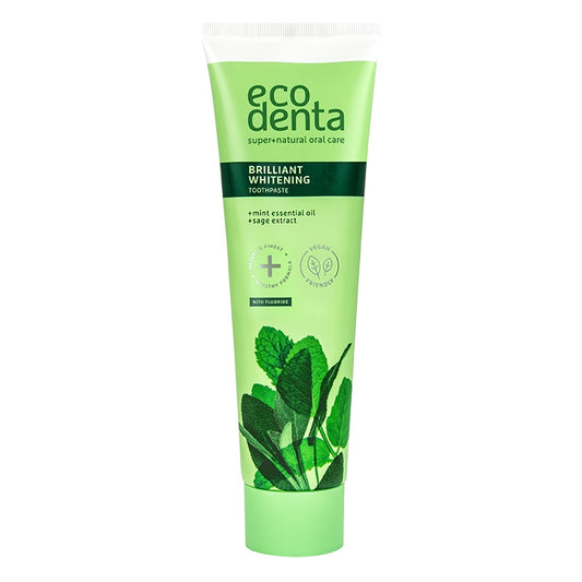 Ecodenta Whitening Toothpaste with Mint Oil, Sage Extract and Kalident 100ml Dental Care Holland&Barrett   