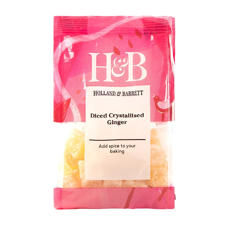 Holland & Barrett Diced Crystallised Ginger 100g Sweet Snacks Holland&Barrett   