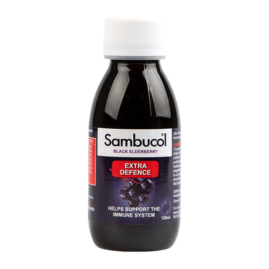 Sambucol Extra Defence Black Elderberry Liquid 120ml Immune Support Supplements Holland&Barrett   