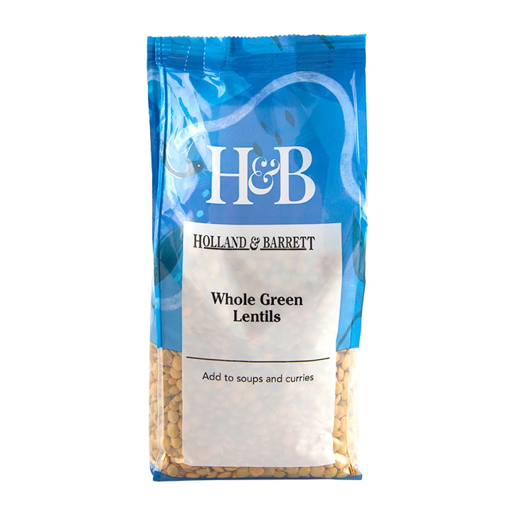 Holland & Barrett Green Lentils 500g Pulses & Grains Holland&Barrett   