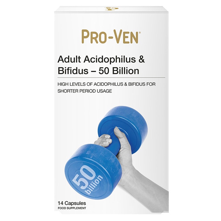 Pro-Ven Adult Acidophilus & Bifidus 50 Billion 14 Capsules Supplements Holland&Barrett   