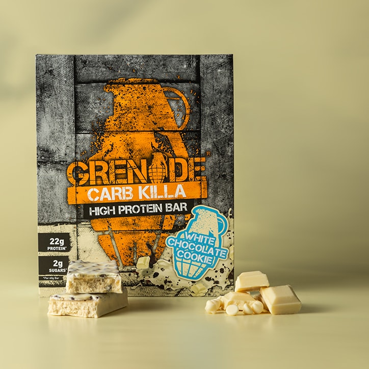 Grenade Carb Killa White Chocolate Cookie 12 x 60g Protein Bars Holland&Barrett   