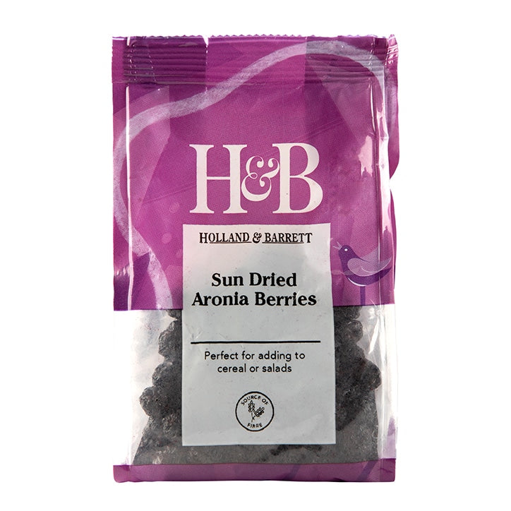 Holland & Barrett Sun Dried Aronia Berries 100g Dried Fruit Holland&Barrett   