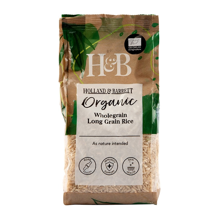 Holland & Barrett Organic Wholegrain Long Grain Rice 500g