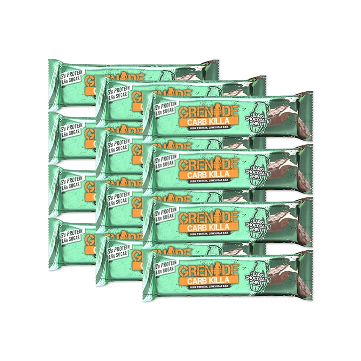 Grenade Carb Killa Dark Chocolate Mint 12 x 60g Protein Bars Holland&Barrett   