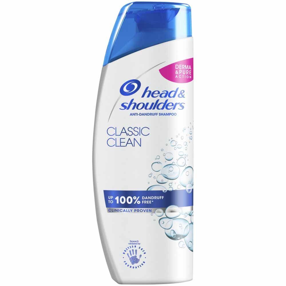 Head & Shoulders Classic Clean Anti Dandruff Shampoo 250ml for Daily Use. Clean Feeling Shampoo Boots   