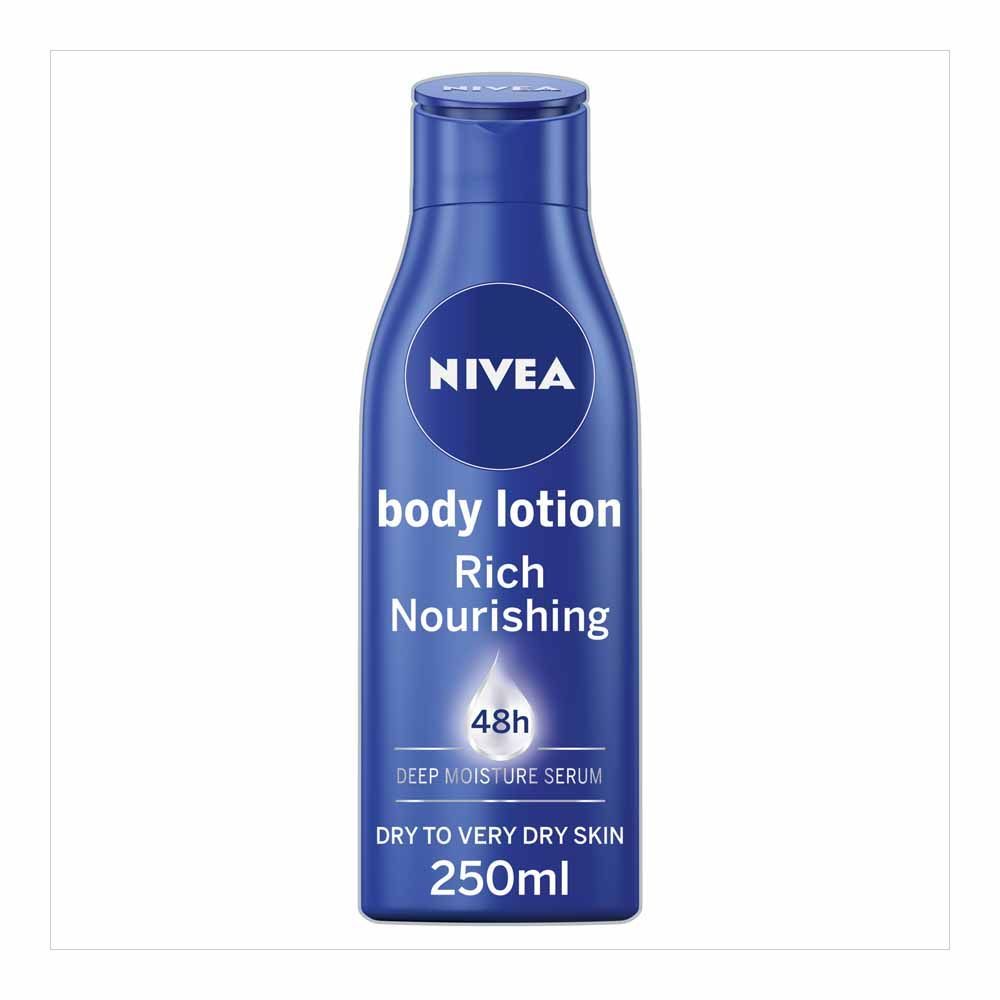 NIVEA Rich Nourishing Body Lotion for Dry Skin, 250ml Body Moisturisers Boots   