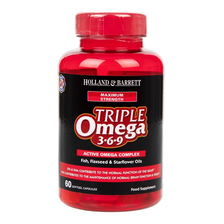 Holland & Barrett Maximum Strength Triple Omega 369 60 Capsules