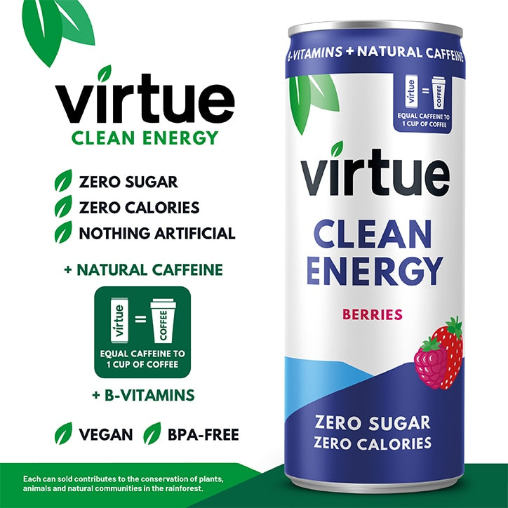 Virtue Clean Energy Berries 250ml GOODS Holland&Barrett   