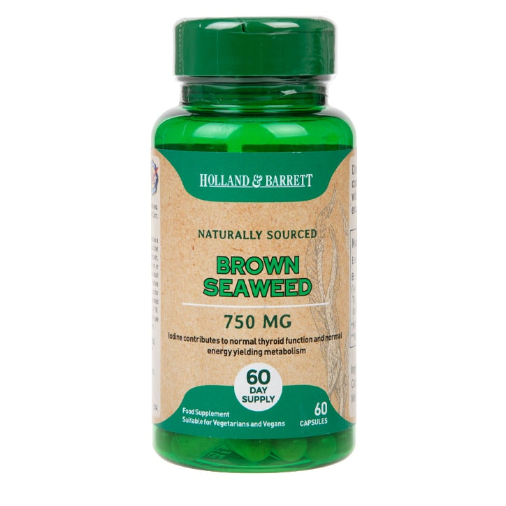 Holland & Barrett Brown Seaweed 750mg (Iodine) 60 Capsules