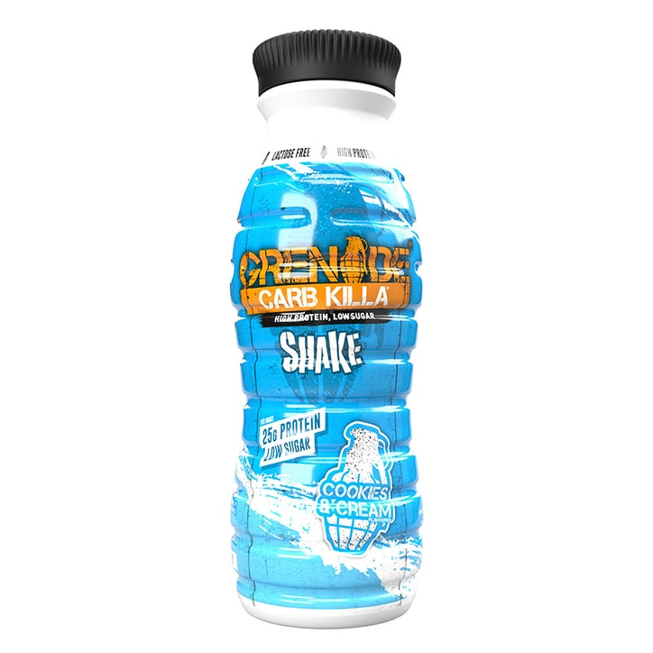 Grenade Carb Killa Shake Cookie & Cream 330ml Protein Drinks Holland&Barrett   