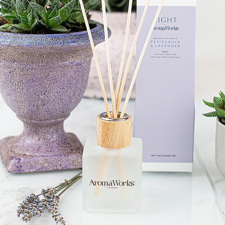 AromaWorks Lavender & Petitgrain Reed Diffuser Home Fragrance Holland&Barrett   