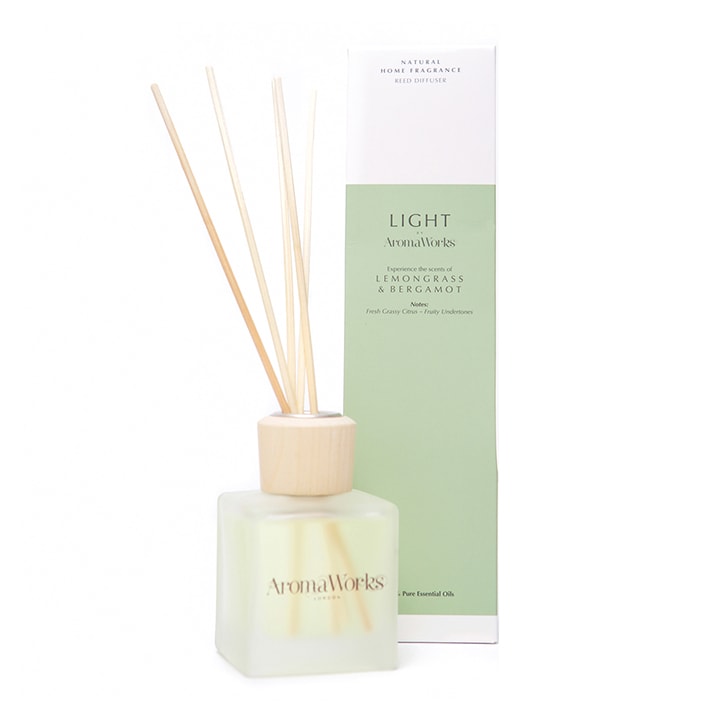 AromaWorks Lemongrass & Bergamot Reed Diffuser Home Fragrance Holland&Barrett   