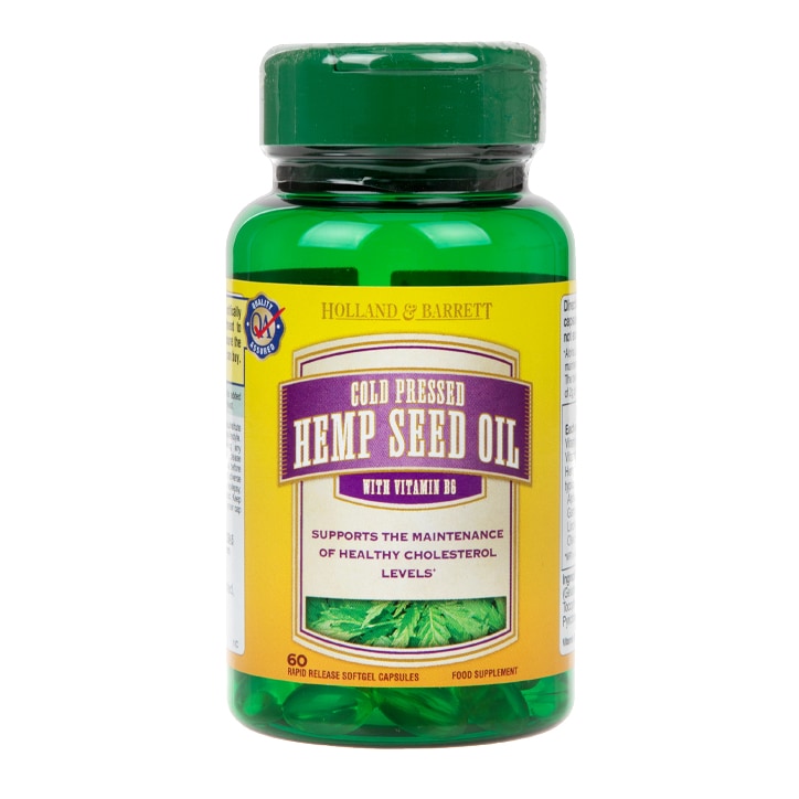 Holland & Barrett Hemp Seed Oil 60 Capsules 297mg