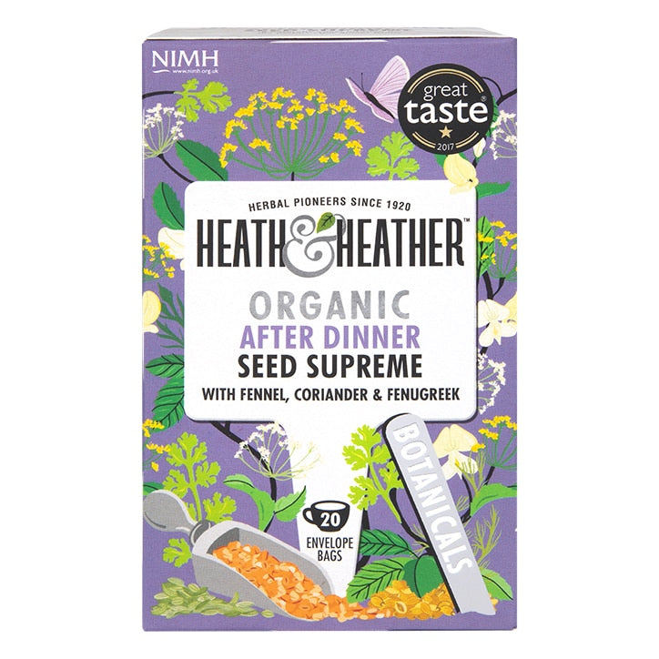 Heath & Heather Organic Super Seeds 20 Tea Bags Herbal Tea Holland&Barrett   