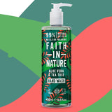 Faith in Nature Aloe Vera & Tea Tree Hand Wash 400ml Natural Hand Wash & Soap Holland&Barrett   