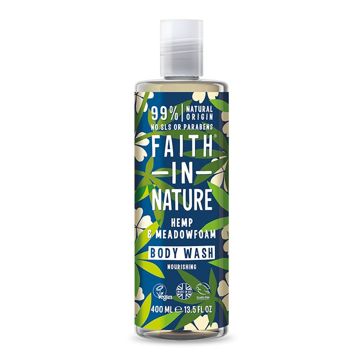 Faith in Nature Hemp & Meadowfoam Body Wash 400ml Body, Bath & Shower Holland&Barrett   