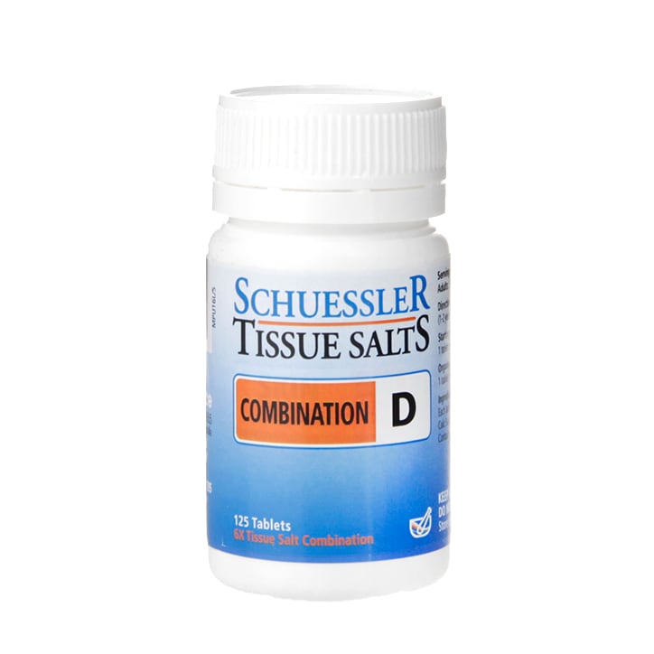 Schuessler Combination D Tissue Salts 125 Tablets Tissue Salts Tablets Holland&Barrett   