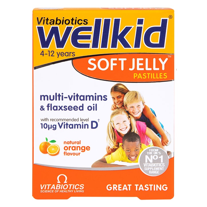 Vitabiotics Wellkid Soft Jelly Pastilles Orange 30 Chews GOODS Holland&Barrett   