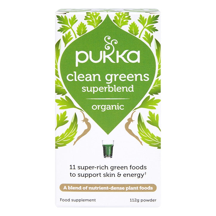 Pukka Clean Greens Powder 112g Superfood Supplements Holland&Barrett   