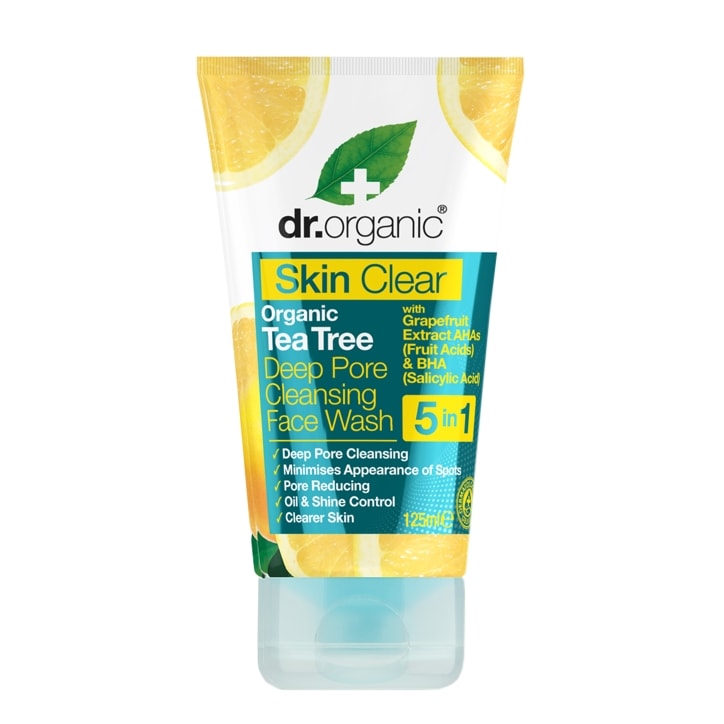 Dr Organic Skin Clear Deep Pore Face Wash 125ml Face Wash Holland&Barrett   