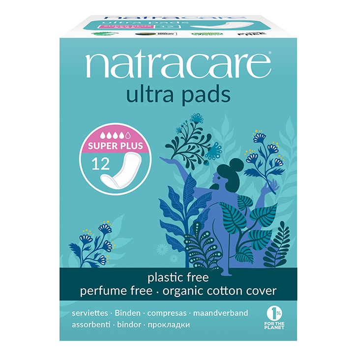 Natracare Natural Organic Ultra Pads Super Plus 12 Pads Feminine Care Holland&Barrett   