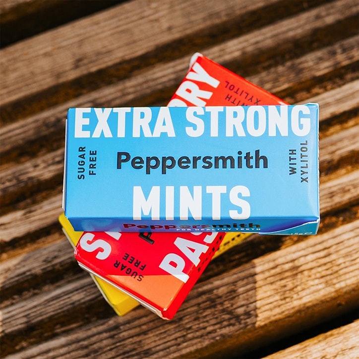 Peppersmith 100% Xylitol Strawberry Pastilles 15g Sweets & Mints Holland&Barrett   