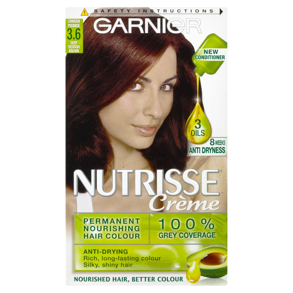 Garnier Nutrisse 3.6 Deep Reddish Brown Permanent Hair Dye