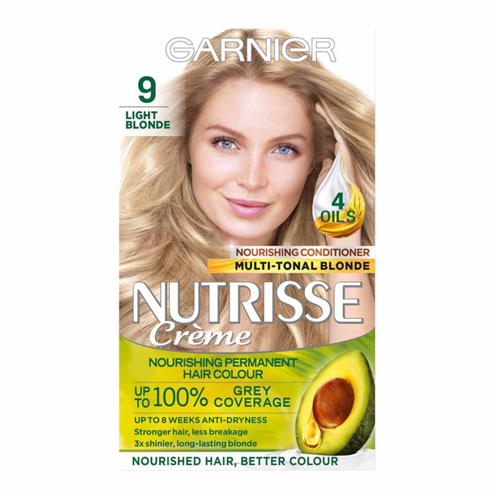 Garnier Nutrisse 9 Light Blonde Permanent Hair Dye GOODS Boots   