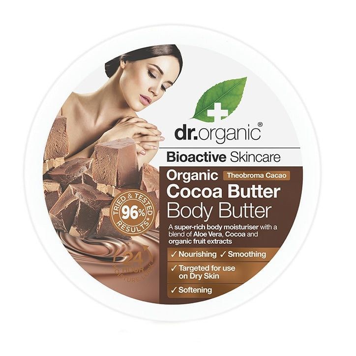 Dr Organic Cocoa Butter Body Butter 200ml Body Butter, Creams & Gels Holland&Barrett   