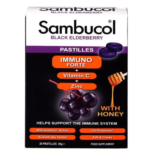 Sambucol Immune Forte Pastilles Immune Support Supplements Holland&Barrett   