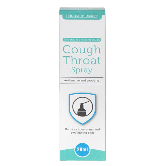 Holland & Barrett Cough & Throat Spray 20ml Immune Support Supplements Holland&Barrett   