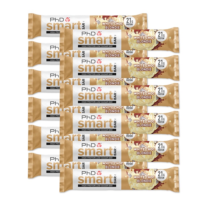 PhD Smart Bar White Chocolate Blondie 12 x 64g Protein Bars Holland&Barrett   