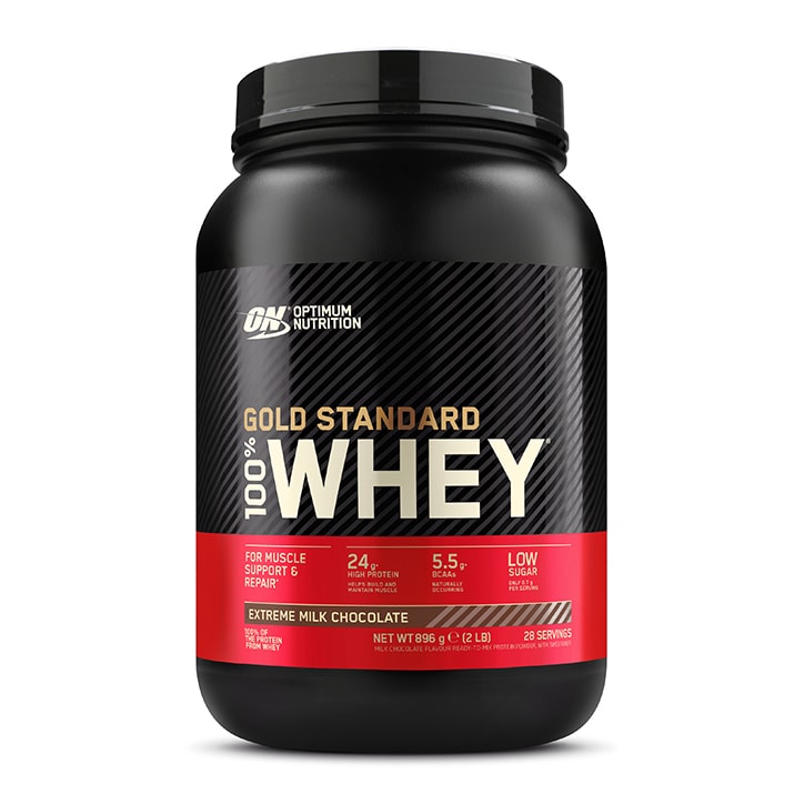 Optimum Nutrition Gold Standard 100% Whey Powder Extreme Milk Chocolate 896g Whey Protein Holland&Barrett   