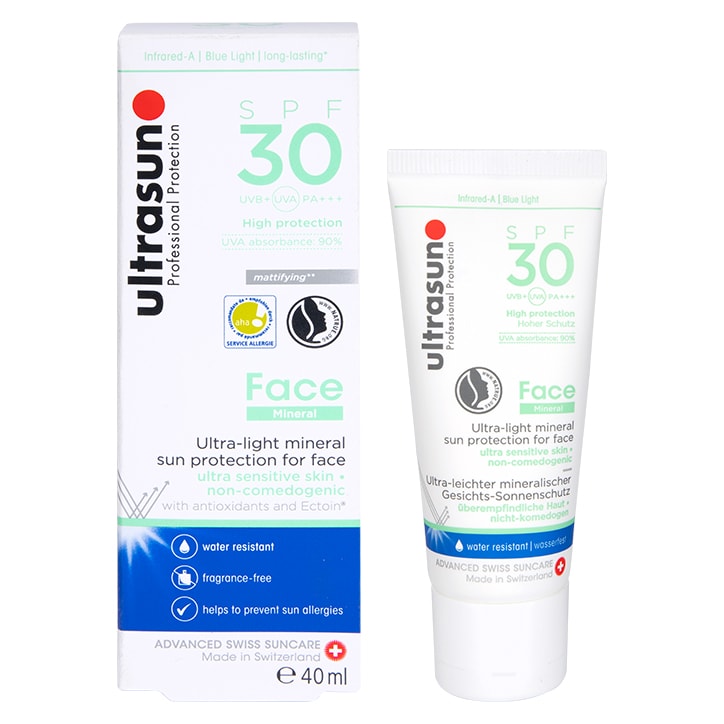 Ultrasun Face Mineral Sunscreen SPF30 40ml Sun Lotion SPF Holland&Barrett   