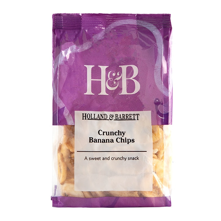 Holland & Barrett Crunchy Banana Chips 125g Dried Fruit Holland&Barrett   