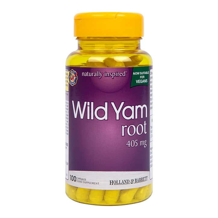 Holland & Barret Wild Yam Root 405mg 100 Capsules GOODS Holland&Barrett   