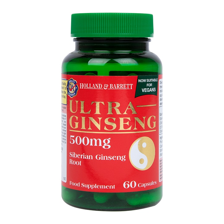 Holland & Barrett Ginseng 60 Capsules 500mg Ginseng Holland&Barrett   