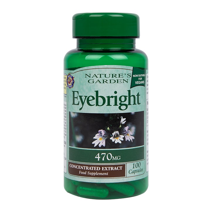 Nature's Garden Eyebright 470mg 100 Capsules Plant Sourced Supplements Holland&Barrett   