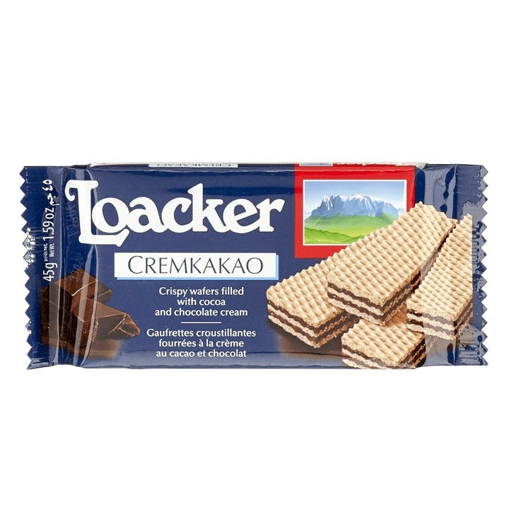 Loacker Chocolate Creme Filled Wafer 45g GOODS Holland&Barrett   