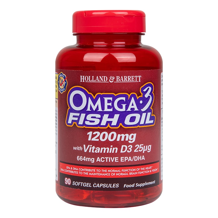 Holland & Barrett Omega Plus D3 90 Capsules 1200mg