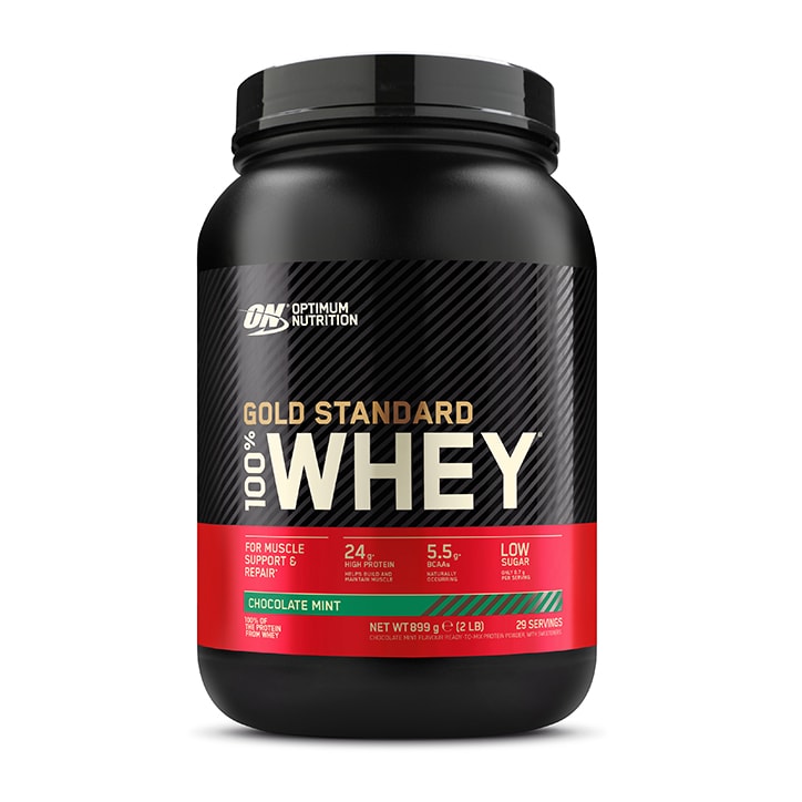 Optimum Nutrition Gold Standard 100% Whey Powder Chocolate Mint 899g Whey Protein Holland&Barrett   