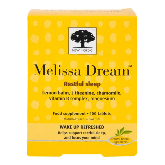 New Nordic Melissa Dream 100 Tablets Sleep & Relaxation Tablets Holland&Barrett   