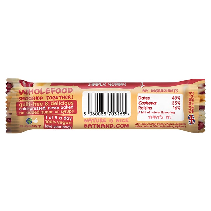 Nakd Raw Fruit & Nut Bar Bakewell Tart 18 x 35g Snack Bars Holland&Barrett   