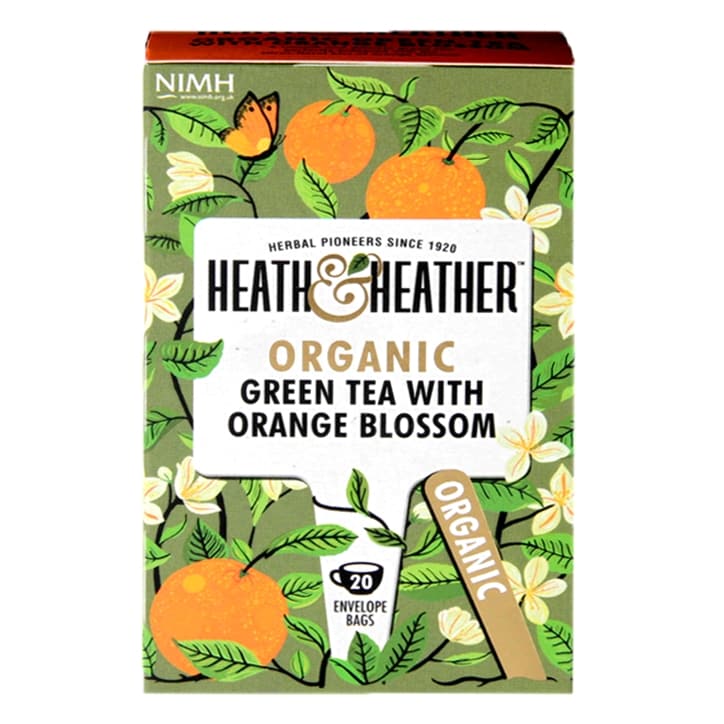 Heath & Heather Organic Green Tea with Orange Blossom 20 Tea Bags Green Tea Holland&Barrett   