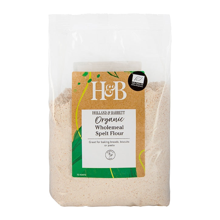 Holland & Barrett Organic Wholemeal Spelt Flour 500g Flour Holland&Barrett   