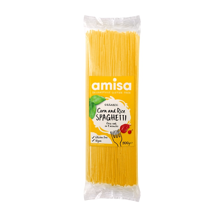 Amisa Organic Corn & Rice Spaghetti 500g Vegan Food Holland&Barrett   